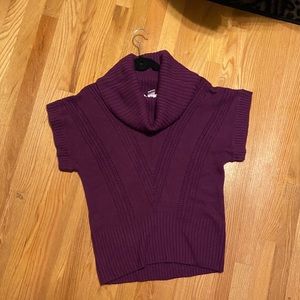 Short sleeved cowl neck sweater